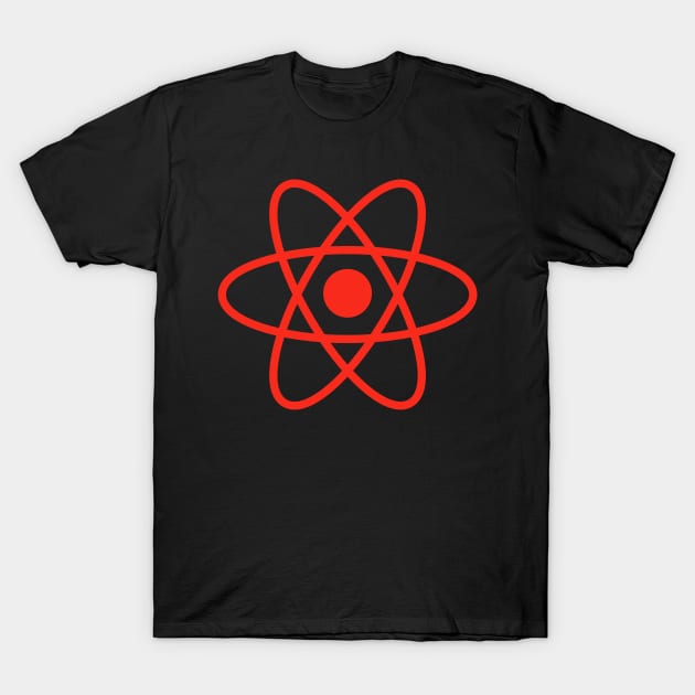 Simple Atom - Danger Red T-Shirt by sciencenotes